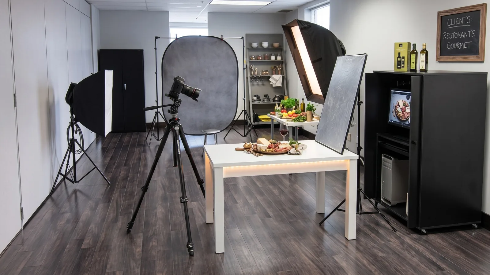 Xhirim në studio i një pjate për një restorant klient